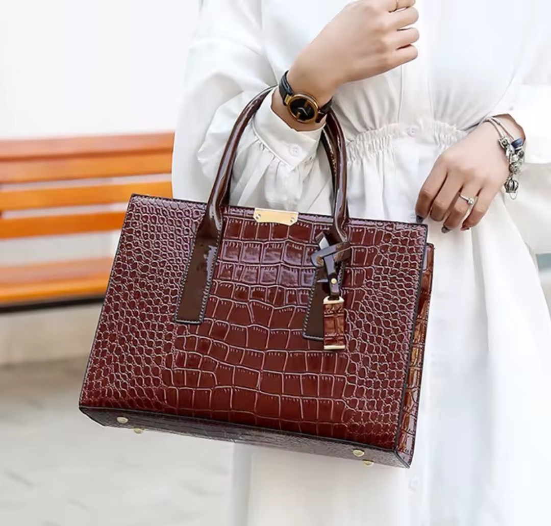 New York Croc-Print Carryall
