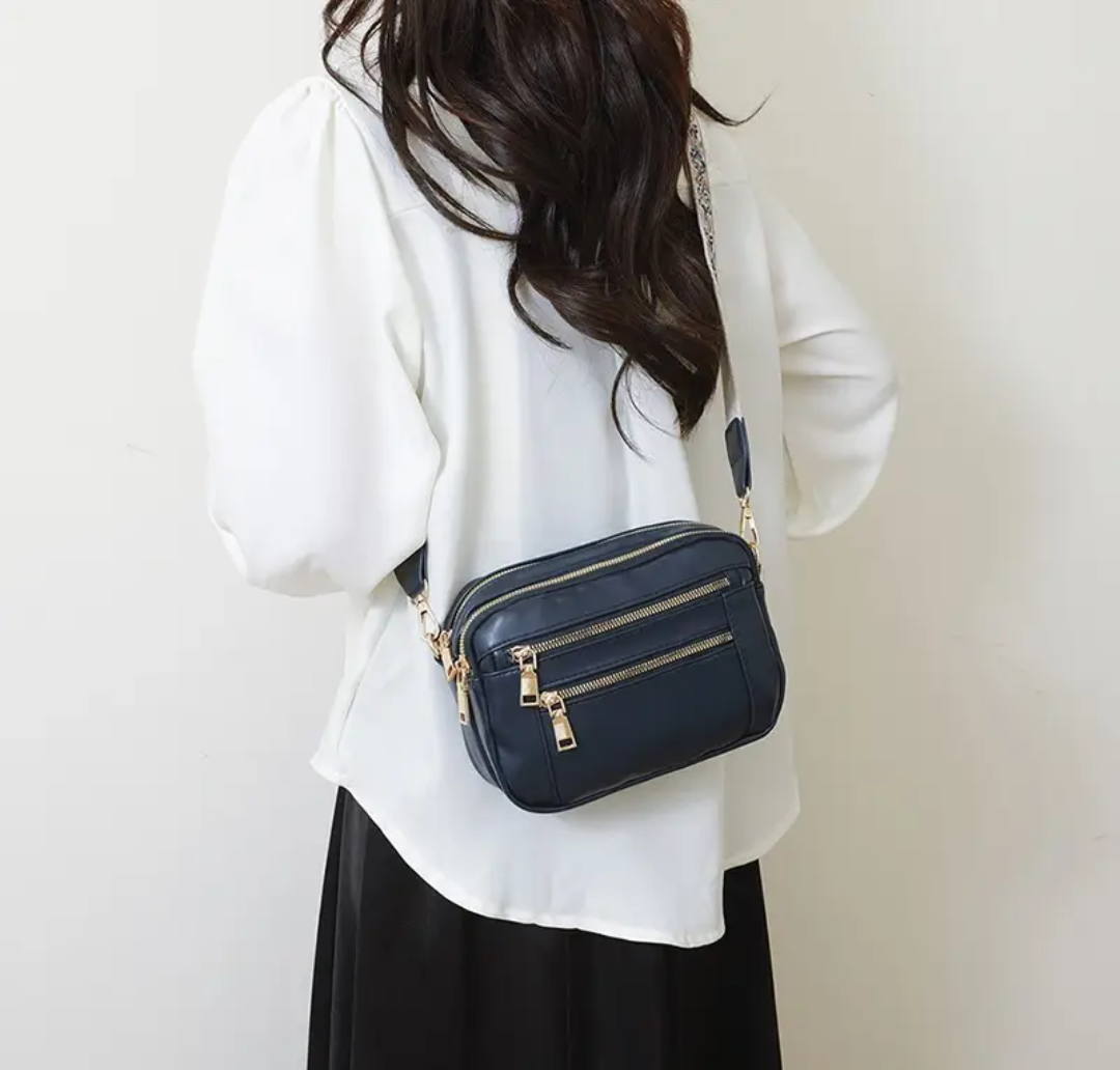 Pattern Strap Crossbody Bag