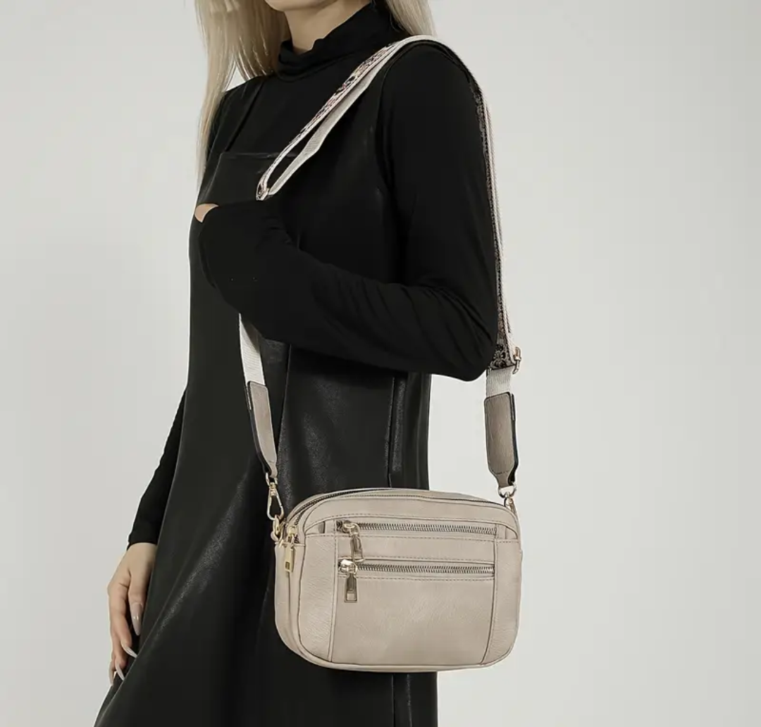 Pattern Strap Crossbody Bag