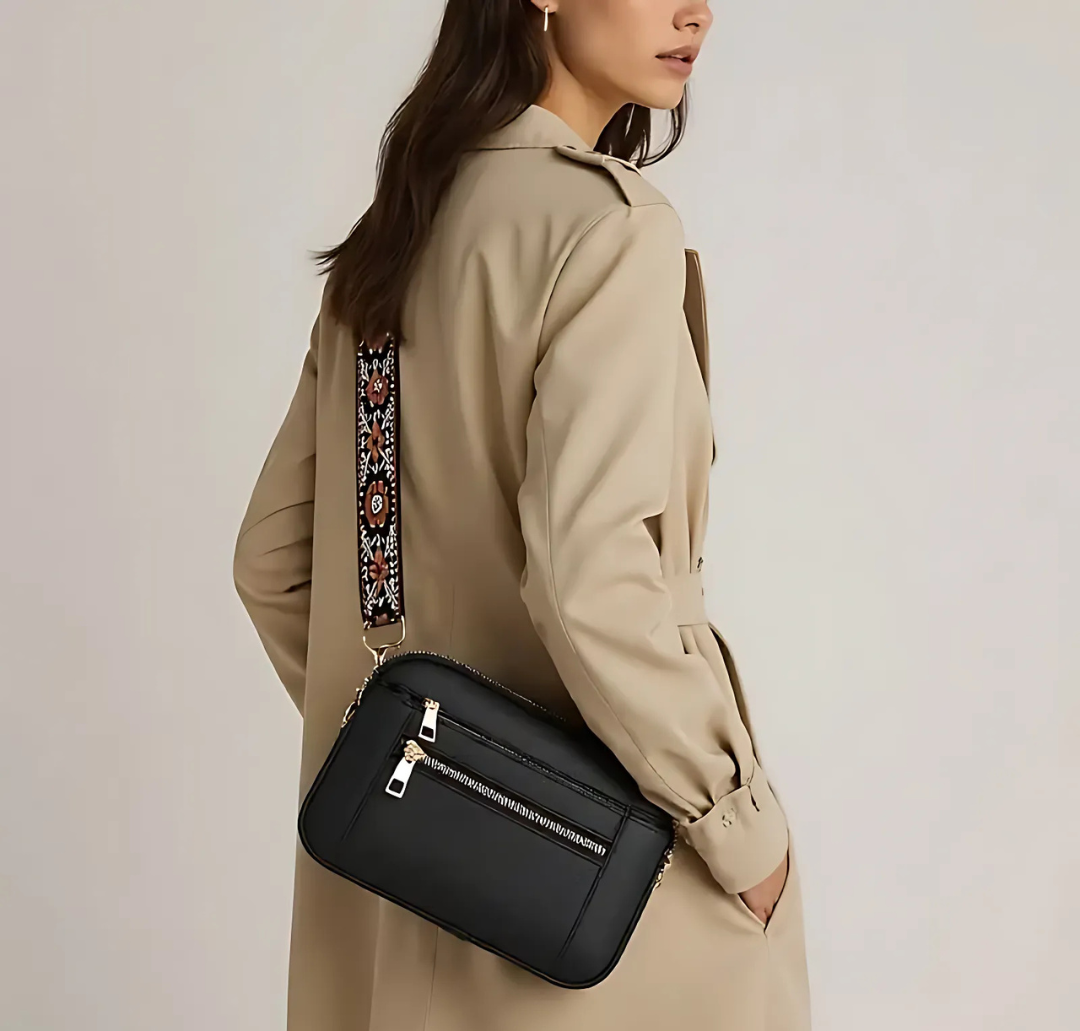 Pattern Strap Crossbody Bag