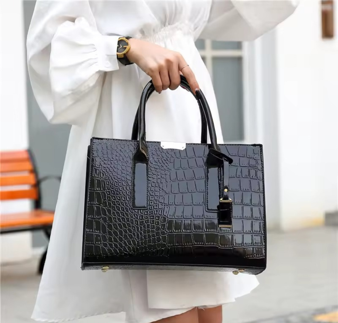 New York Croc-Print Carryall