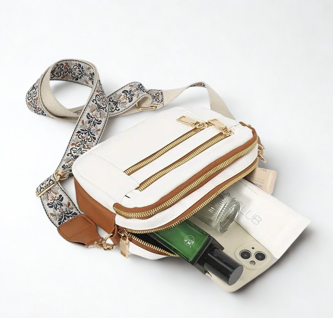 Pattern Strap Crossbody Bag